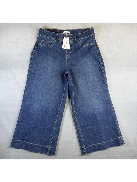 SPANX Denim - Spanx Crop Wide Leg Jeans Women's XL Petite Blue Medium Wash Denim NWT